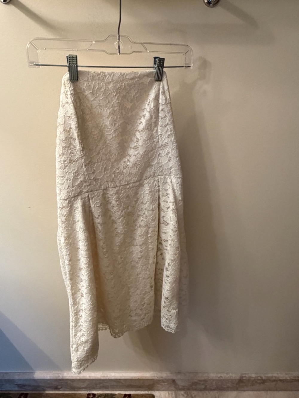 Lilly Pulitzer Cream Strapless Lace Dress